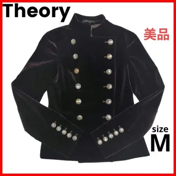 띠어리 나폴레옹 자켓 더블 브레스트 벨벳 브라운 [ M ]