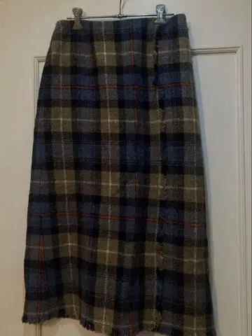 BEAMSBoy 체크 무늬 롱 스커트