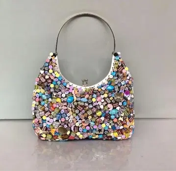 VINTAGE 90s hand made beads bag itimi