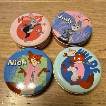 주토피아 캐릭터 캔 4개 세트