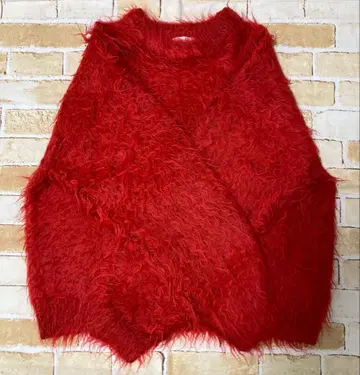 새상품급 epnok 엡녹 파마 샤기 루즈 니트 S 사이즈