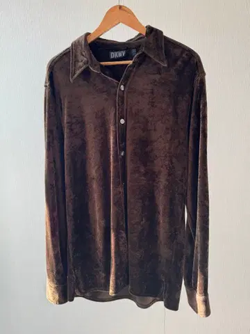 벨루어 셔츠 브라운 구제 의류