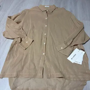 FRAY I.D 베이지 시어 셔츠 택 포함 새상품