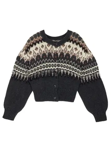 Ameri UND 2WAY LADY NORDIC KNIT CARDIGAN