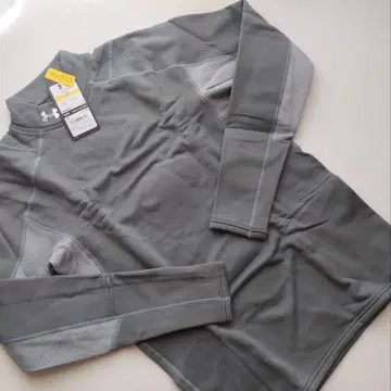 미사용 언더아머 하이넥 긴팔 셔츠 롱티 그레이 콜드기어 M