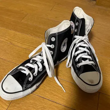 Converse 블랙 하이컷 스니커즈