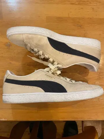 빅사이즈 Puma 스니커즈 베이지/네이비 UK11