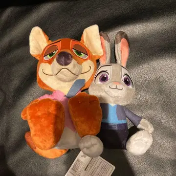 주토피아 2 닉 와일드 주디 홉스 페어 봉제 인형