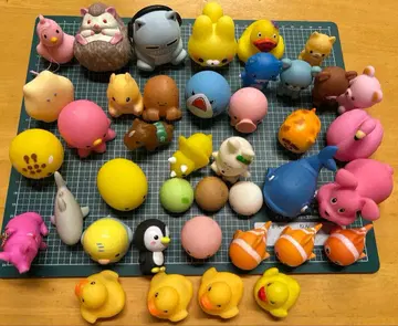 소프트 비닐 건져 올리는 인형 피규어 여러 가지 곰, 오리 등 일괄