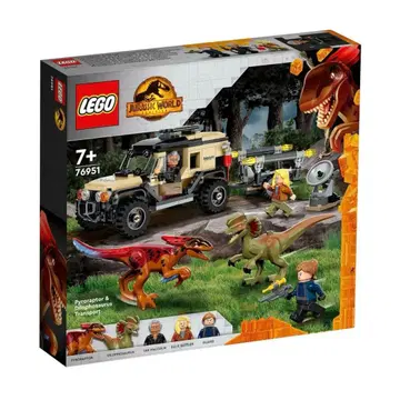 레고 쥬라기 월드 피로랍토르와 딜로포사우루스 운송 76951
