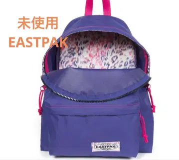 미사용 EASTPAK 이스트팩 럭색 퍼플 레오파드 무늬