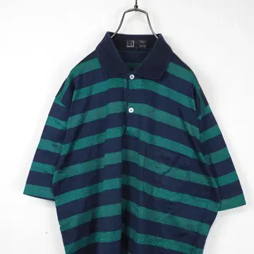 G4533*dunhill 던힐 반팔 피케 셔츠 네이비 그린 1