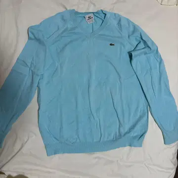 LACOSTE 스카이블루 V넥 스웨터 사이즈 5