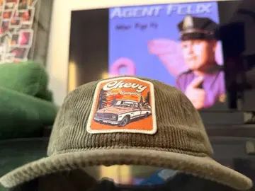 USA 기업 GM 미국차 Chevy 쉐비 코듀로이 캡 올리브