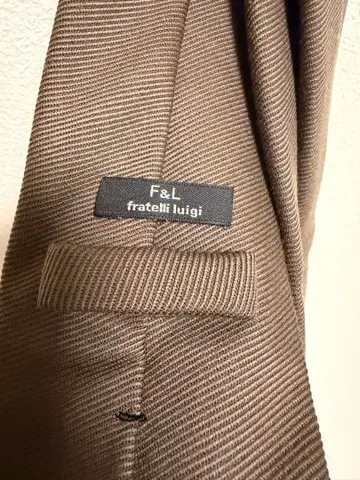 브라운 솔리드 넥타이