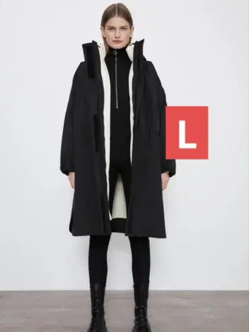 ZARA 블랙 오버 사이즈 롱 코트