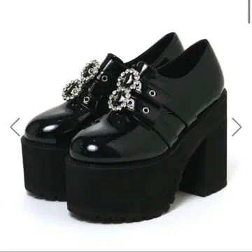 bubbles 더블 버클 통굽 슈즈 13cm 35