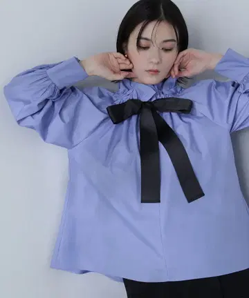 내추럴 뷰티 베이직 그로그랭 리본 블라우스 NBB