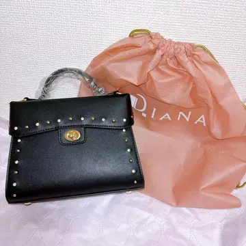 DIANA 다이애나 원 핸들 백 블랙 비쥬 스터드