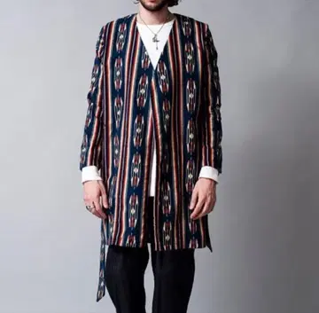 새상품급 no id. 올 패턴 가디건 네이티브 롱