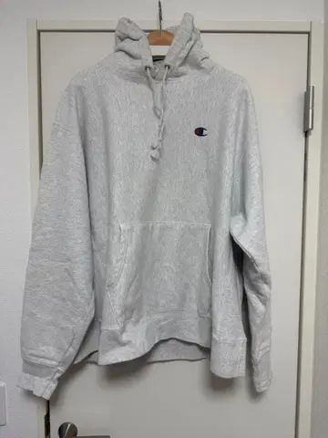 Champion 그레이 후드 부착 후드티 US 기획 XXL 리버스 위브