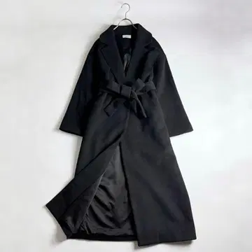 AKTE 액테 벨트 포함 울 가운 코트 블랙 free 롱 코트