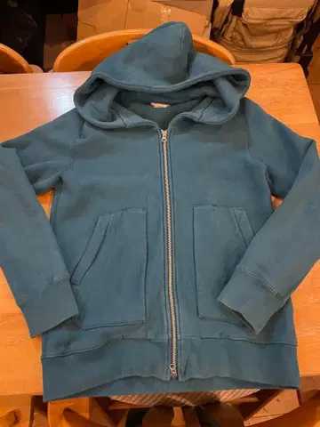 브루나보인 풀 집업 후드 부착 후드티 파랑 사이즈 M