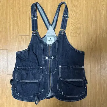 스노우피크 타키비 베스트 데님 네이비 인디고 M 사이즈