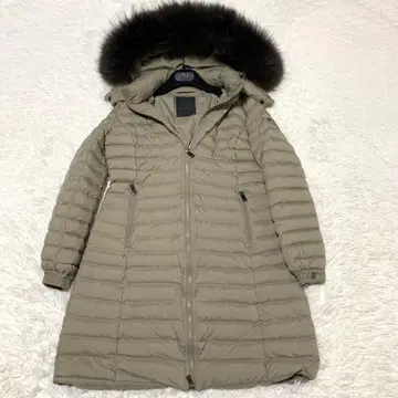 새상품급 타트라스 다운 코트 치마 나노 유니버스 라쿤 카키