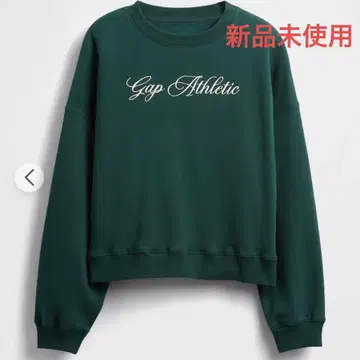 빈티지 소프트 GAP 로고 웨지 스웨트 셔츠 그린 XXS