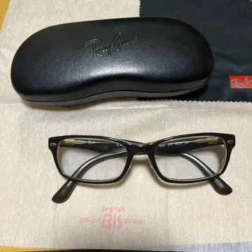 레이밴 브라운 프레임 안경 케이스 포함