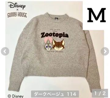 새상품 시마무라 주토피아 주디&닉 니트 다크베이지 M