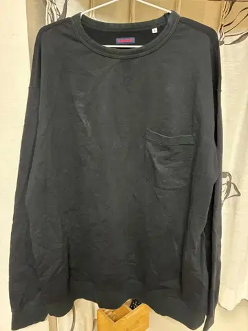 BLUE BLUE 블랙 크루넥 긴팔 트레이닝복