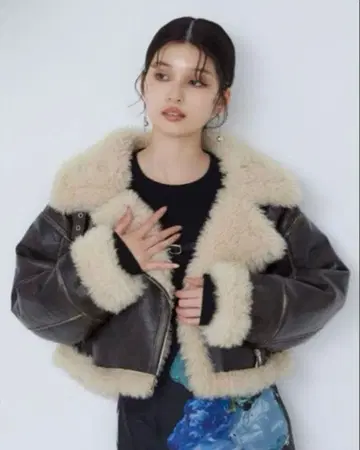 빈티지 라이크 숏 페이크 무스탕