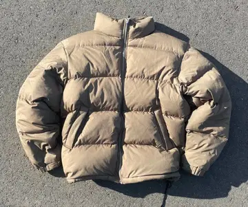 레어 올드 유니클로 두툼한 다운 자켓 충전솜 카키 올리브 짧은 기장