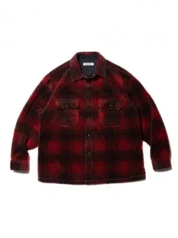 COOTIE Ombre Boa Check CPO Jacket Red