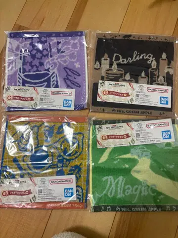 Mrs. GREEN APPLE 제일복권 타월 4장 세트