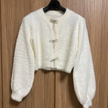 WILLSELECTION 아이보리 크롭 니트