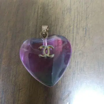 CoCo 마크 하트형 참 그라데이션 빈티지 체인 2개 포함