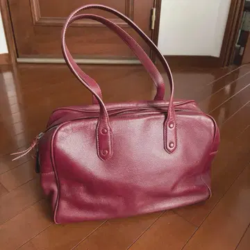 츠치야 가방 차분한 빨간색 토트백