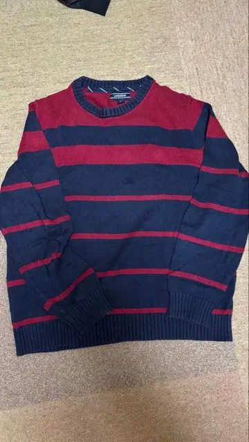 랜즈 엔드 스트라이프 스웨터