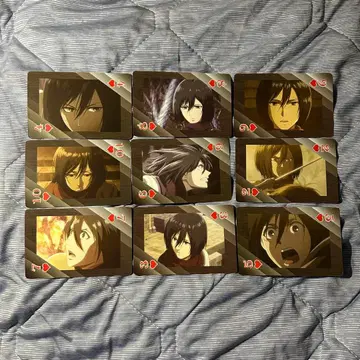 진격의 거인 카드놀이 대만 한정판 미카사 아커만 9종