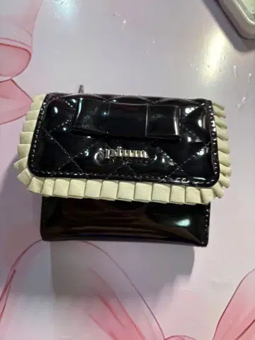 pium 삼단 접이식 지갑 블랙 블랙