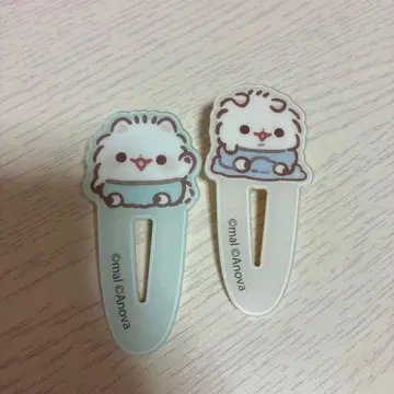 포메라니안 모찌 헤어 클립 2개 세트
