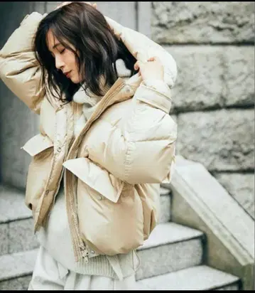 프레이 아이디 베이지 후드 부착 다운 자켓 스나이델 셀포드