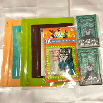 주토피아 2 복권 러버 마스코트 키링 멀티 케이스 파우버트 5점