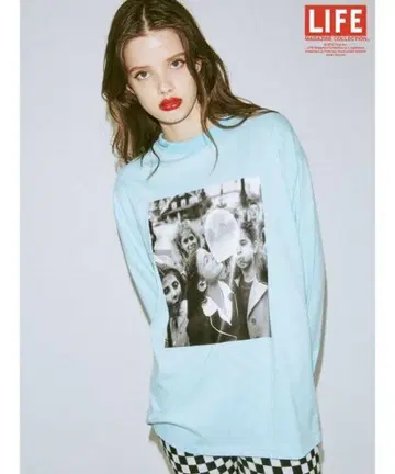 미사용 새상품 [ jouetie ] LIFE 사진 롱T셔츠