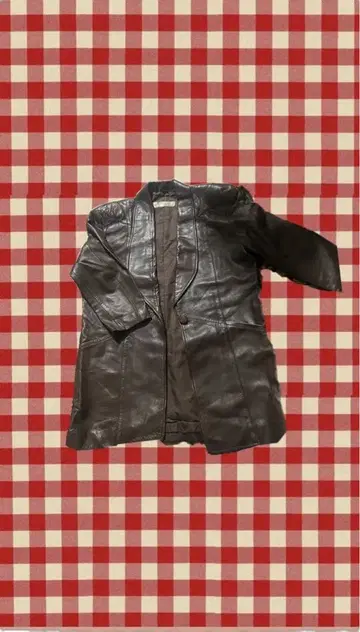 다크 브라운 가죽 롱 자켓