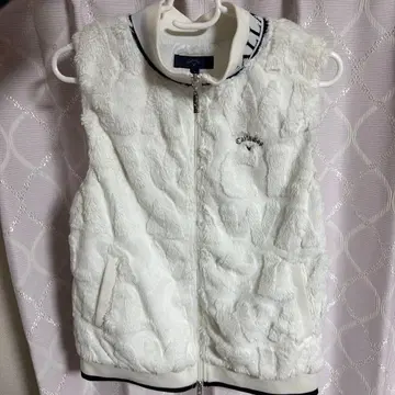 캘러웨이 여성용 퍼 베스트 L 화이트