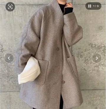 select moca 스탠드 노카라 오버코트